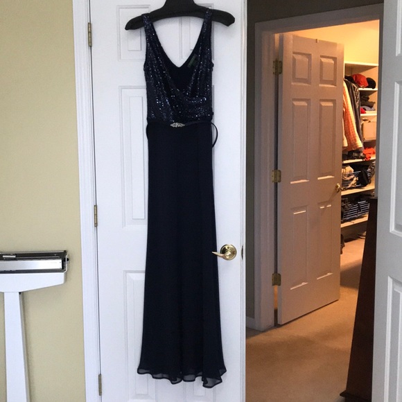 Women’s navy blue long dress Ralph Lauren. Size 6 - Picture 3 of 3